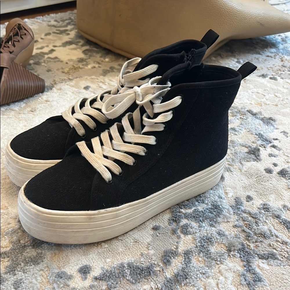 Black High-Top Sneakers